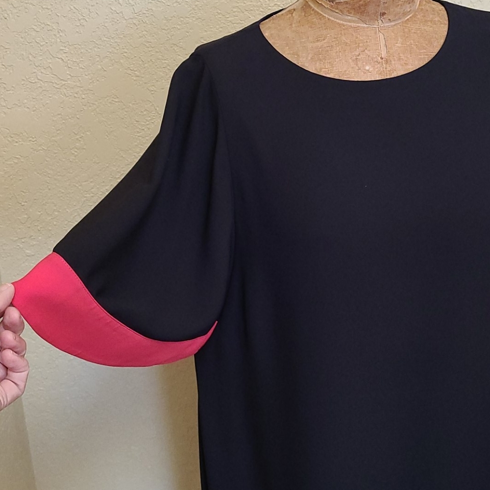 BCBG MAXAZRIA PHILIPPA BLACK/RED DRESS SIZE XS - Picture 3 of 6